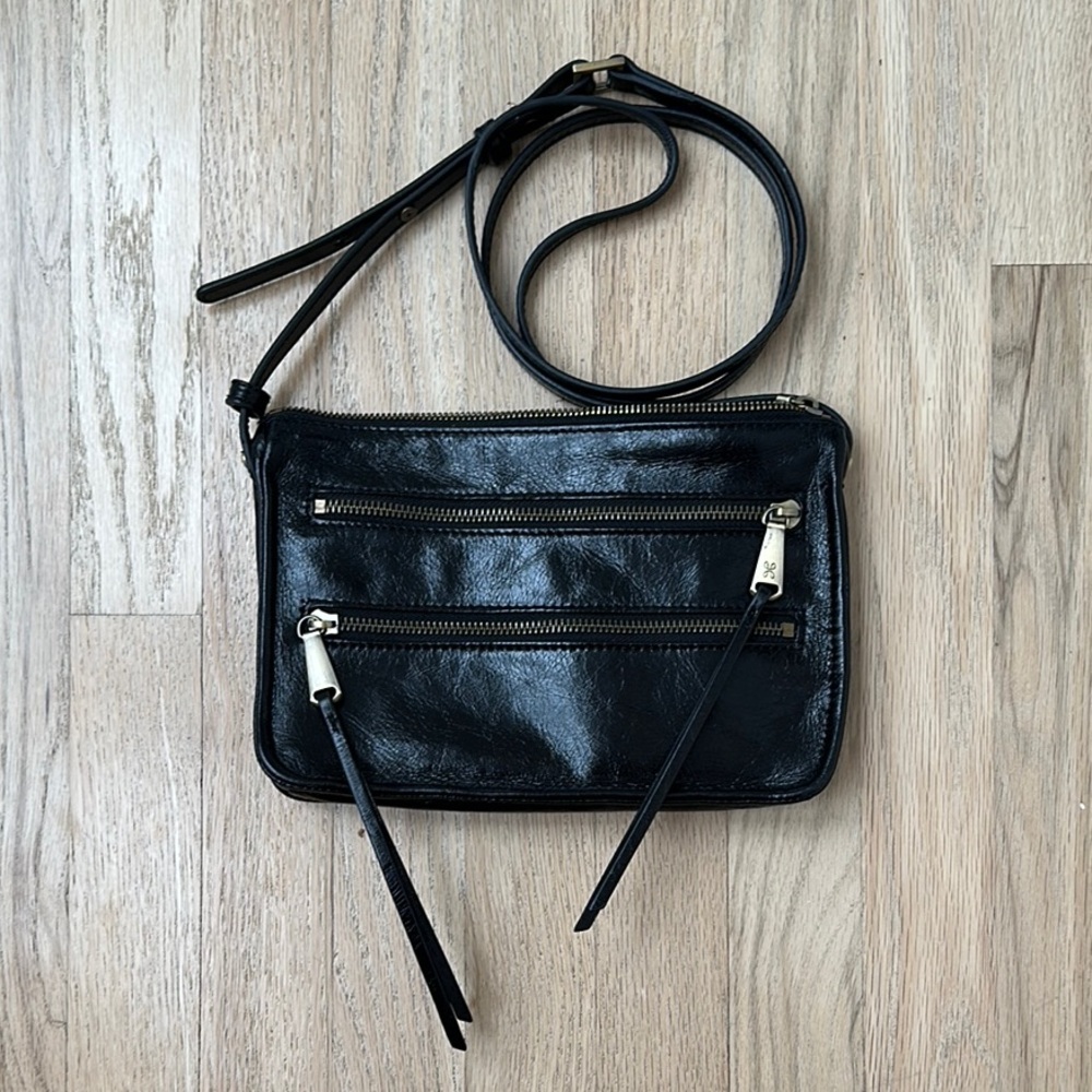 Black HOBO Leather Billie Crossbody